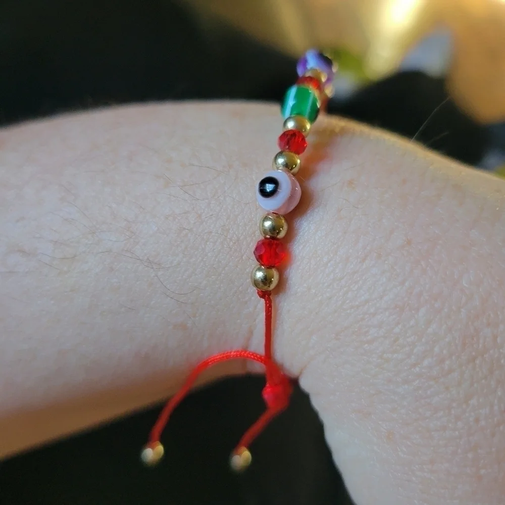 Adjustable Evil Eye Handmade Bracelet - Picture 3 of 9